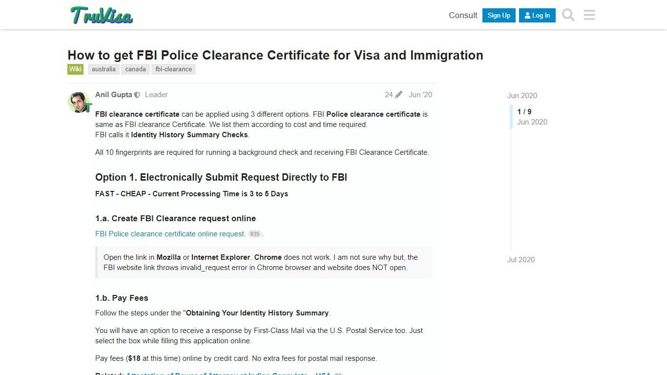 How to get FBI Police Clearance Certificate for Visa and Immigration